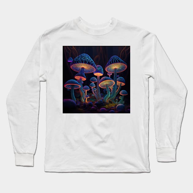 Magical Mushroom #002 Long Sleeve T-Shirt by thewandswant